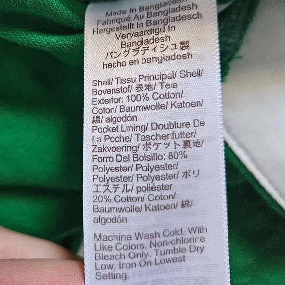 J. Crew 5 Inch Green Cotton Short Size 12 NWOT - Picture 5 of 7